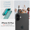 ACS08065 - iPhone 16 Plus Case Liquid Crystal Glitter in Crystal Quartz  iPhone 16 plus. Not compatible with iPhone 16, 26 pro, 16 pro max. sparkle it up.