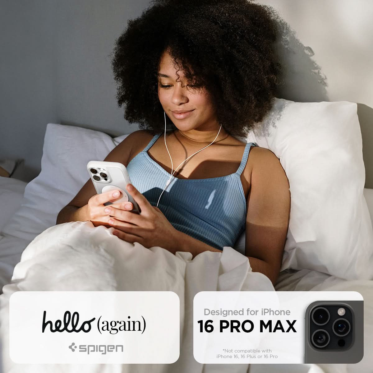 ACS08006 - iPhone 16 Pro Max Case Ultra Hybrid Classic (MagFit) in Classic Silver hello again spigen. Designed for iPhone.