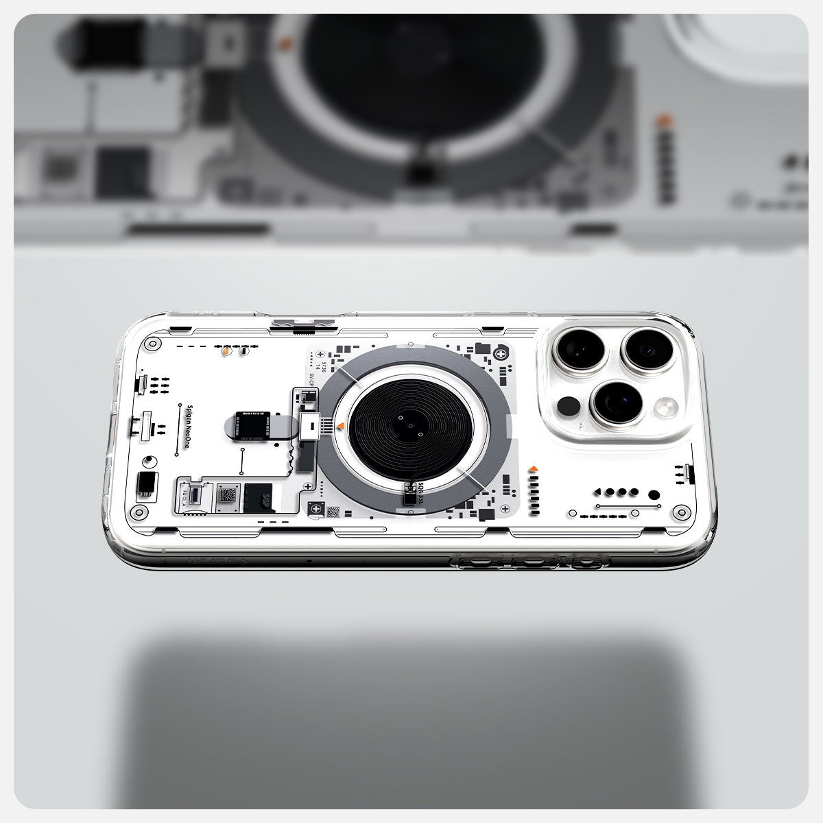 ACS08791 - iPhone 16 Pro Max Case Ultra Hybrid Neo One (MagFit) showing back part and case.