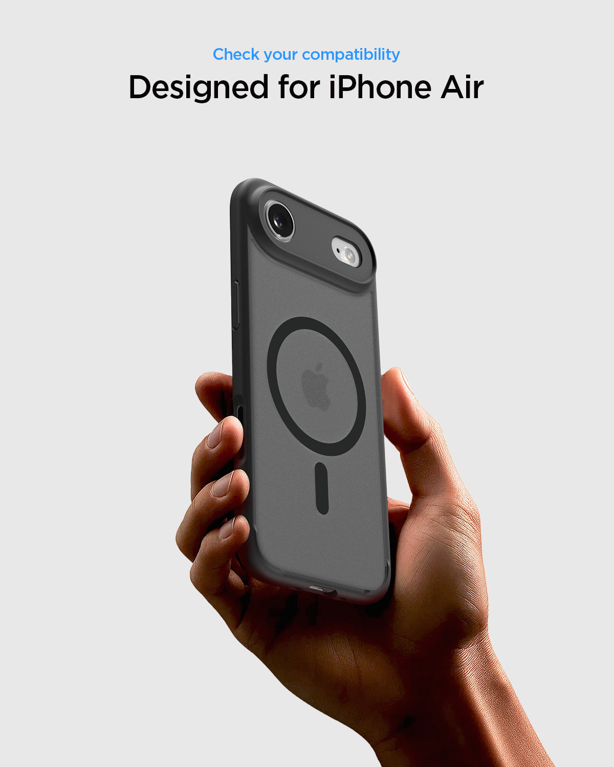 ACS10054 - iPhone 17 Air Ultra Hybrid (MagFit) in Frost Black showing check your compatibility