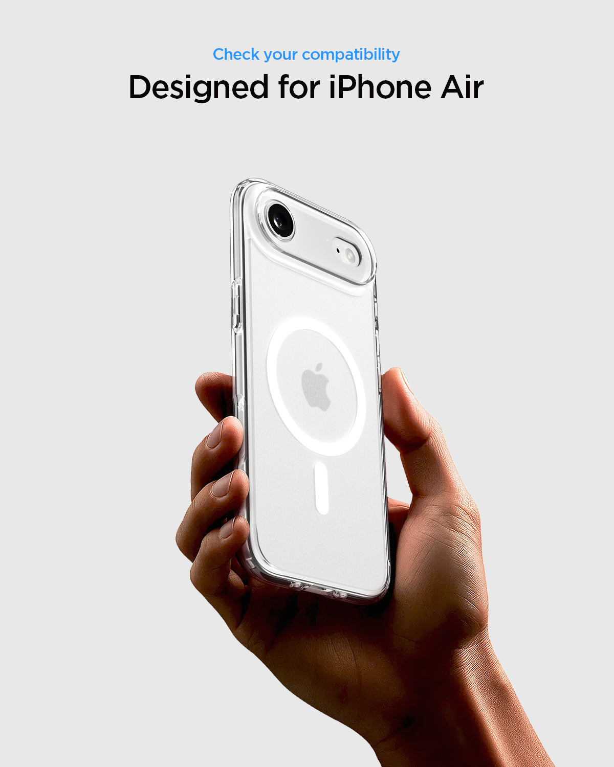 ACS10055 - iPhone 17 Air Ultra Hybrid (MagFit) in Frost White showing check your compatibility