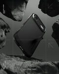ACS09928 - iPhone 17 Air Case Tough Armor T AI (MagFit) in black showing the back with kick stand
