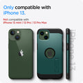 ACS04566 - iPhone 13 Case Tough Armor in midnight green showing the compatibility only with iPhone 13. Not compatible with iPhone 13 mini | 13 Pro | 13 Pro Max