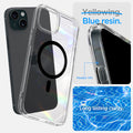 ACS06661 - iPhone 15 Plus Case Ultra Hybrid (MagFit) in black blue resin. long lasting clarity.