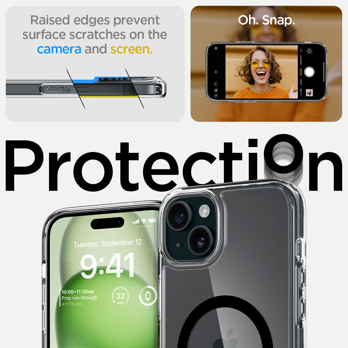 ACS06661 - iPhone 15 Plus Case Ultra Hybrid (MagFit) in black