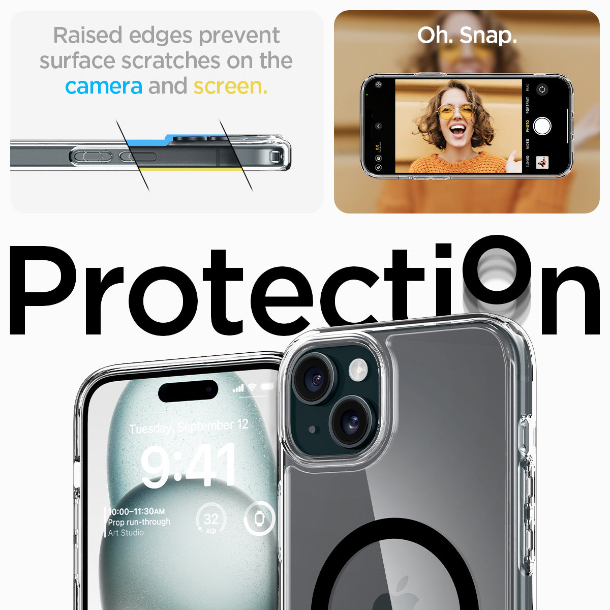 ACS06663 - iPhone 15 Plus Case Ultra Hybrid (MagFit) in carbon fiber