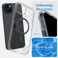 ACS06662 - iPhone 15 Plus Case Ultra Hybrid (MagFit) in graphite blue resin. long lasting clarity.