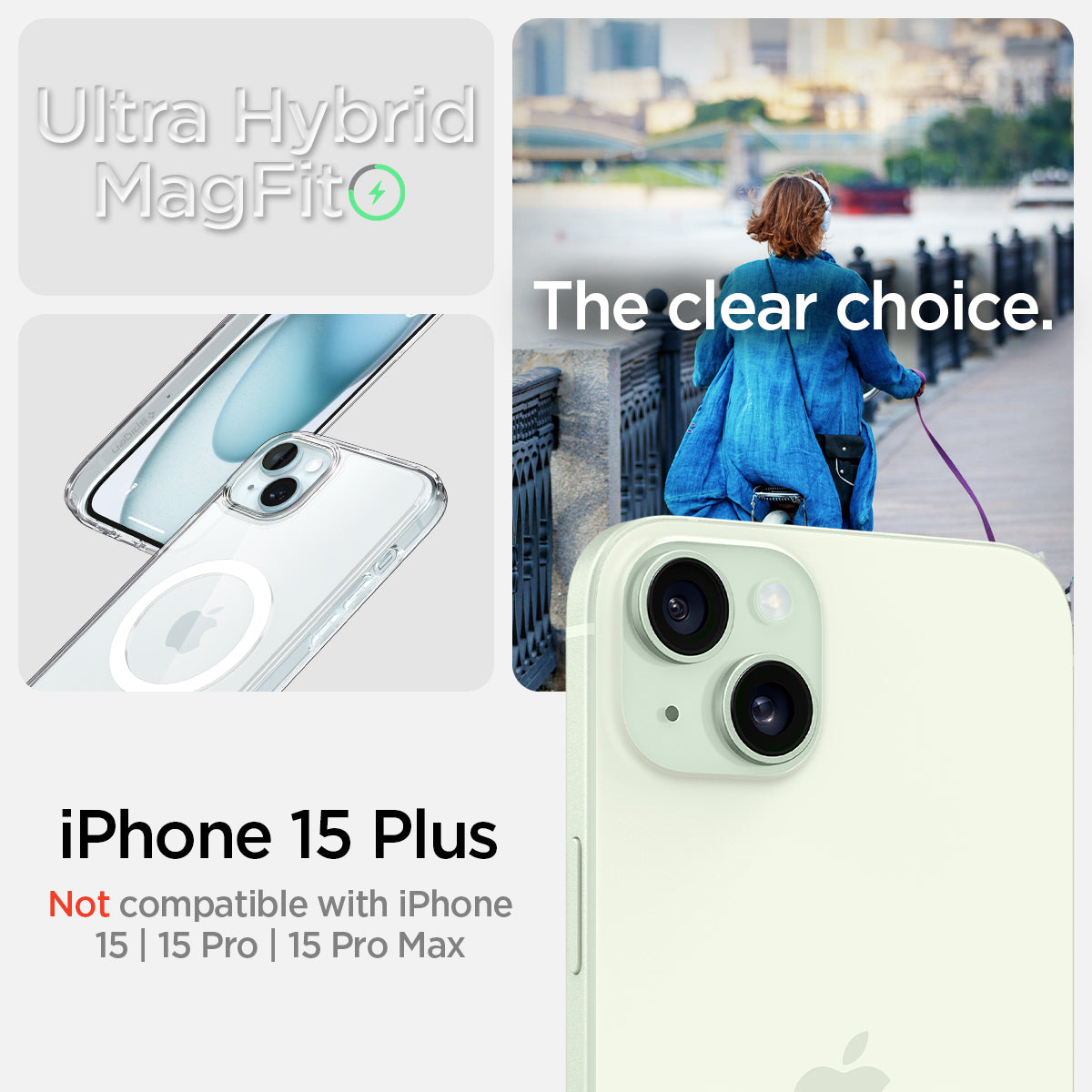 ACS06660 - iPhone 15 Plus Case Ultra Hybrid (MagFit) in white