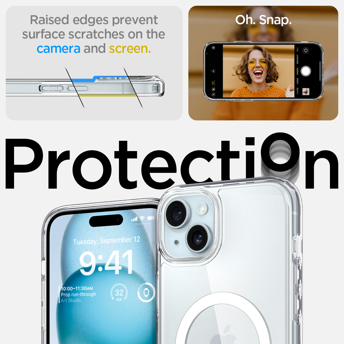 ACS06660 - iPhone 15 Plus Case Ultra Hybrid (MagFit) in white