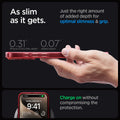 ACS07056 - iPhone 15 Pro Max Case Ultra Hybrid (MagFit) in frost deep red as slim as it gets. just the right amount of added depth for optimal slimness and grip. charge on without compromising the protection.