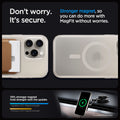 ACS07210 - iPhone 15 Pro Max Case Ultra Hybrid (MagFit) in Frost Natural Titanium don't worry. It's secure. stronger magnet, so you can do more with magfit without worries.