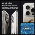 ACS06579 - iPhone 15 Pro Max Case Ultra Hybrid (MagFit) in gold sleek originality. Magsafe ready slim and transparent design shows off your iPhone 15 pro max. keep it original.