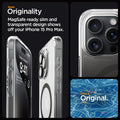 ACS06577 - iPhone 15 Pro Max Case Ultra Hybrid (MagFit) in graphite sleek originality. Magsafe ready slim and transparent design shows off your iPhone 15 pro max. keep it original.