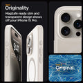 ACS07215 - iPhone 15 Pro Case Ultra Hybrid (MagFit) in Frost Natural Titanium sleek originality. Magsafe ready slim and transparent design shows off your iPhone 15 pro. keep it original.