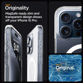 ACS06719 - iPhone 15 Pro Case Ultra Hybrid (MagFit) in frost clear sleek originality. Magsafe ready slim and transparent design shows off your iPhone 15 pro. keep it original.