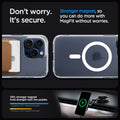 ACS06719 - iPhone 15 Pro Case Ultra Hybrid (MagFit) in frost clear don't worry. It's secure. stronger magnet, so you can do more with magfit without worries.