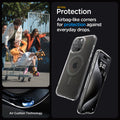 ACS06716 - iPhone 15 Pro Case Ultra Hybrid (MagFit) in graphite all day protection. Airbag like corners for protection against everyday drops. air cushion technology.