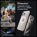 ACS06715 - iPhone 15 Pro Case Ultra Hybrid (MagFit) in white all day protection. Airbag like corners for protection against everyday drops. air cushion technology.