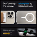 ACS06715 - iPhone 15 Pro Case Ultra Hybrid (MagFit) in white don't worry. It's secure. stronger magnet, so you can do more with magfit without worries.