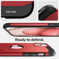 ACS06814 - iPhone 15 Case Tough Armor (MagFit) in red extra grip. ready to defend.