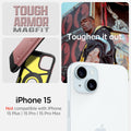 ACS06813 - iPhone 15 Case Tough Armor (MagFit) in rose gold tough armor magfit. toughen it out. iPhone 15. Not compatible with iPhone 15 plus, 15 pro, 15 pro max.