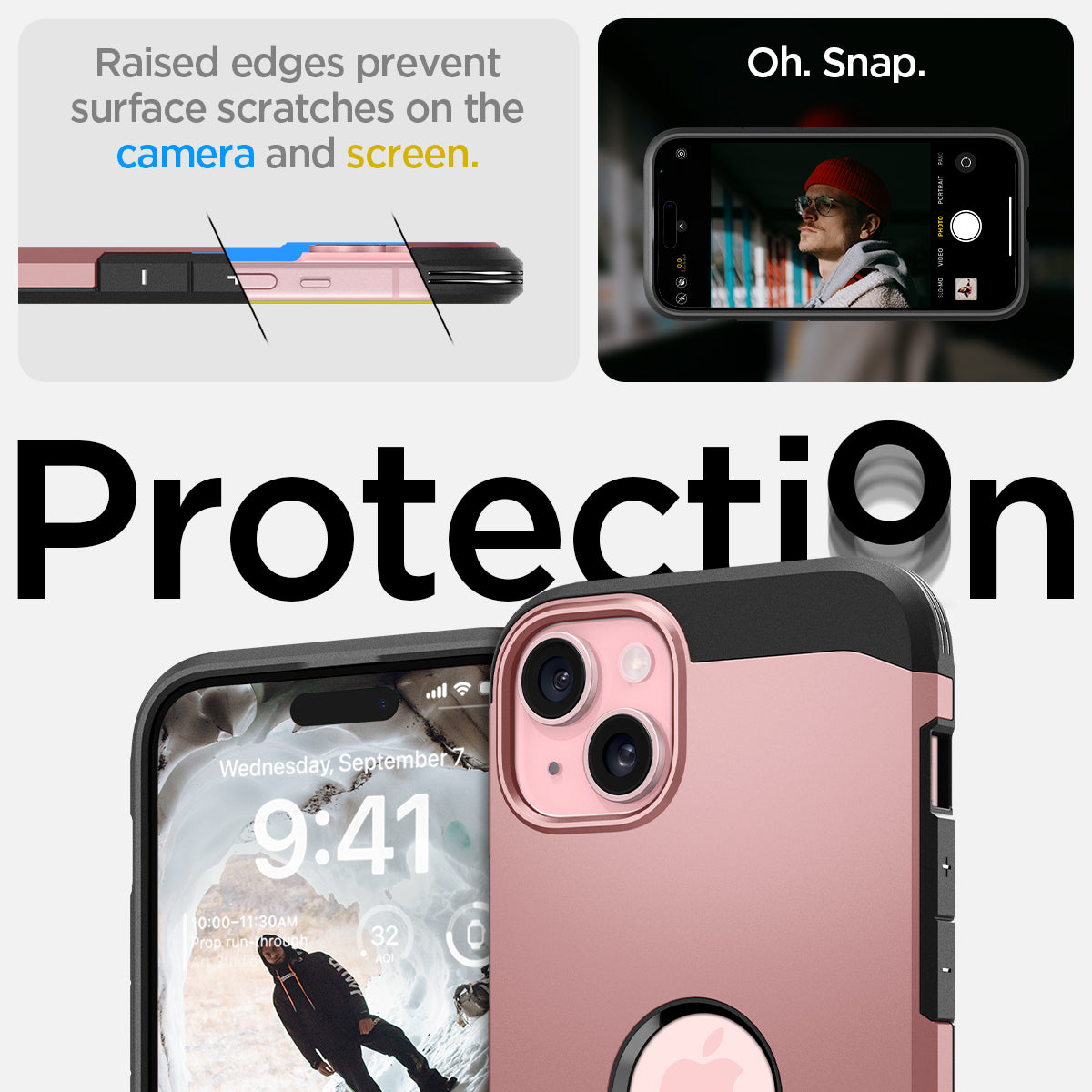ACS06813 - iPhone 15 Case Tough Armor (MagFit) in rose gold