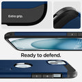 ACS06670 - iPhone 15 Plus Case Tough Armor (MagFit) in navy blue extra grip. ready to defend.
