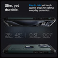 ACS06735 - iPhone 15 Pro Case Tough Armor (MagFit) in abyss green slim yet durable. easy to hold yet tough against drops for optimal everyday protection