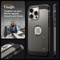 ACS06732 - iPhone 15 Pro Case Tough Armor (MagFit) in gunmetal tougher than tough. toughen up your Phone against impacts and drops.