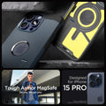 ACS06734 - iPhone 15 Pro Case Tough Armor (MagFit) in metal slate tough armor magsafe. do you. we got you. designed for iPhone 15 pro max.