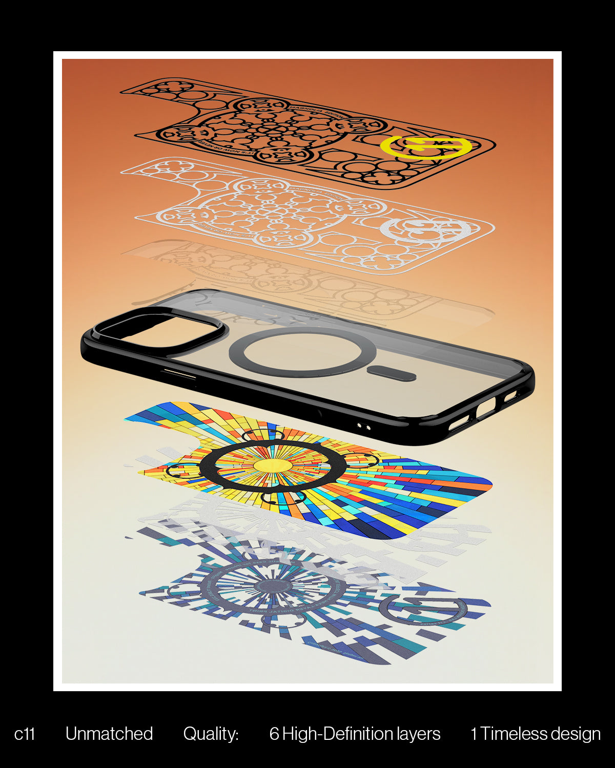 ACS09228 - iPhone 16 Pro Case c11 Series Magnolia Edition (MagFit + Camera Control) c11 unmatched quality 6 high definition layers 1 timeless design.