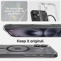 ACS08207 - iPhone 16 Case Ultra Hybrid (MagFit) in Carbon Fiber the perfect clear design to show off your iPhone. Keep it original.