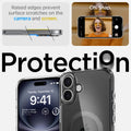 ACS08207 - iPhone 16 Case Ultra Hybrid (MagFit) in Carbon Fiber raised edges prevent surface scratches on the camera and screen. Oh snap. Protection.