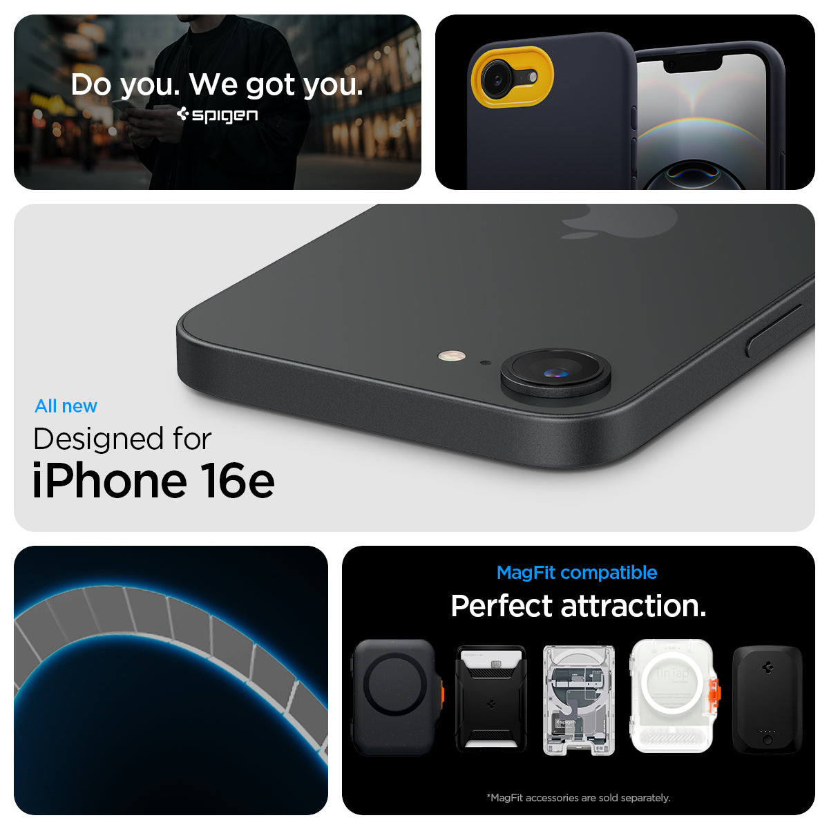 ACS09154 - iPhone 16e Case Nano Pop (MagFit) in Blueberry Navy showing the new design for iPhone 16E. MagFit compatible