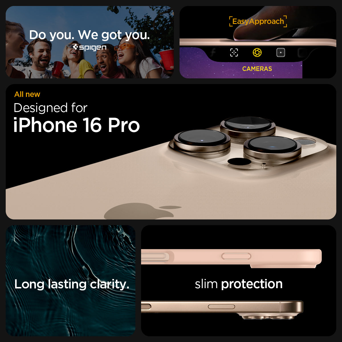 ACS08693 - iPhone 16 Pro Case Ultra Hybrid in Rose Titanium do you. we got you. easy approach. all new designed for iPhone 16 pro. Magfit for magsafe. Magfit compatible. perfect attraction.