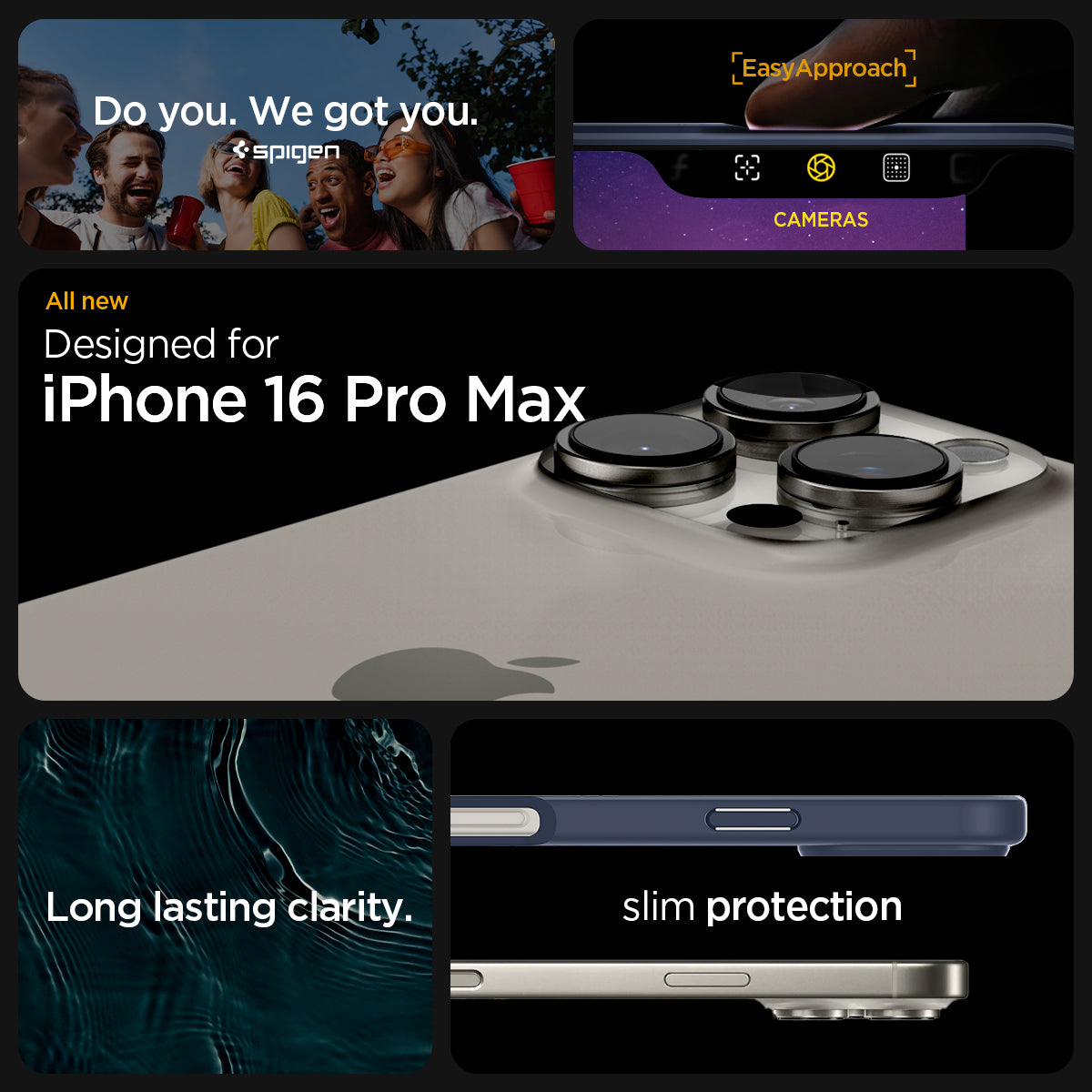 ACS07997 - iPhone 16 Pro Max Case Ultra Hybrid in Navy Blue do you. we got you. easy approach. all new designed for iPhone 16 pro max. Magfit for magsafe. Magfit compatible. perfect attraction.
