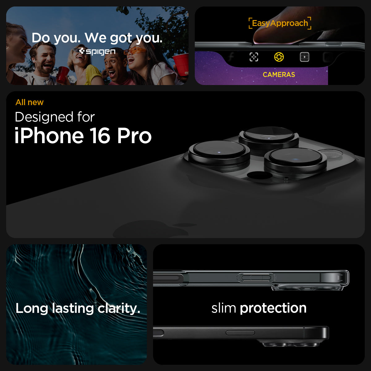 ACS08123 - iPhone 16 Pro Case Ultra Hybrid in Space Crystal do you. we got you. easy approach. all new designed for iPhone 16 pro. Magfit for magsafe. Magfit compatible. perfect attraction.