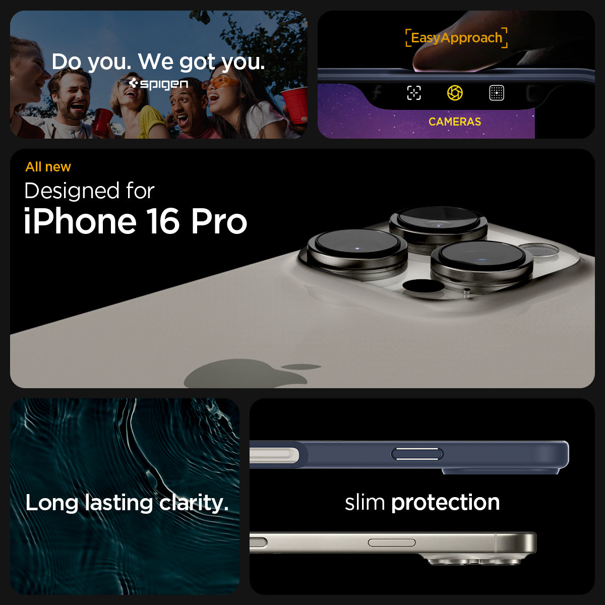 ACS08126 - iPhone 16 Pro Case Ultra Hybrid in Navy Blue do you. we got you. easy approach. all new designed for iPhone 16 pro. Magfit for magsafe. Magfit compatible. perfect attraction.