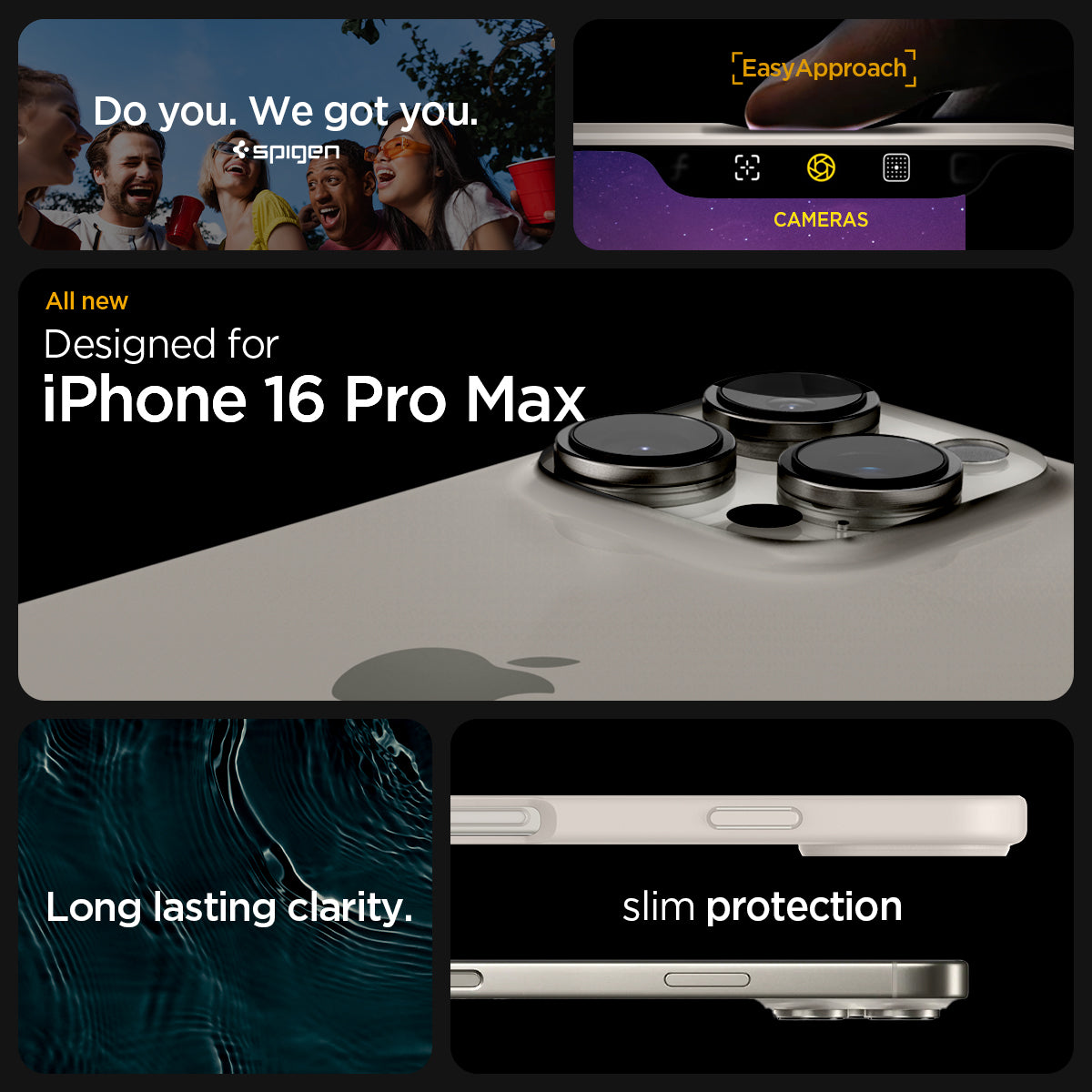 ACS08385 - iPhone 16 Pro Max Case Ultra Hybrid in Natural Titanium do you. we got you. easy approach. all new designed for iPhone 16 pro max. Magfit for magsafe. Magfit compatible. perfect attraction.