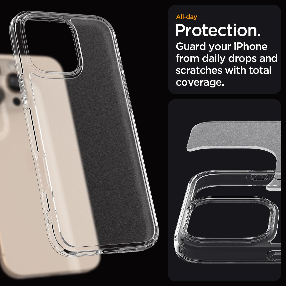 ACS08122 - iPhone 16 Pro Case Ultra Hybrid in Frost Clear all day protection. guard your iPhone from daily drops and scratches with total coverage.