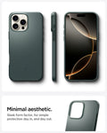 ACS08109 - iPhone 16 Pro Case Thin Fit (MagFit) in Abyss Green minimal aesthetic. Sleek form factor, for simple protection day in, and day out.