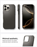 ACS08107 - iPhone 16 Pro Case Thin Fit (MagFit) in Gunmetal minimal aesthetic. Sleek form factor, for simple protection day in, and day out.