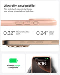 ACS08686 - iPhone 16 Pro Max Case Thin Fit (MagFit) in Rose Titanium ultra slim case profile. Thin and sturdy case design keeps your phone protected and bulk free. 0.32