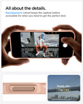 ACS08686 - iPhone 16 Pro Max Case Thin Fit (MagFit) in Rose Titanium all about the details. easy approach cutout keeps the capture button accessible for when you need to get the perfect shot.