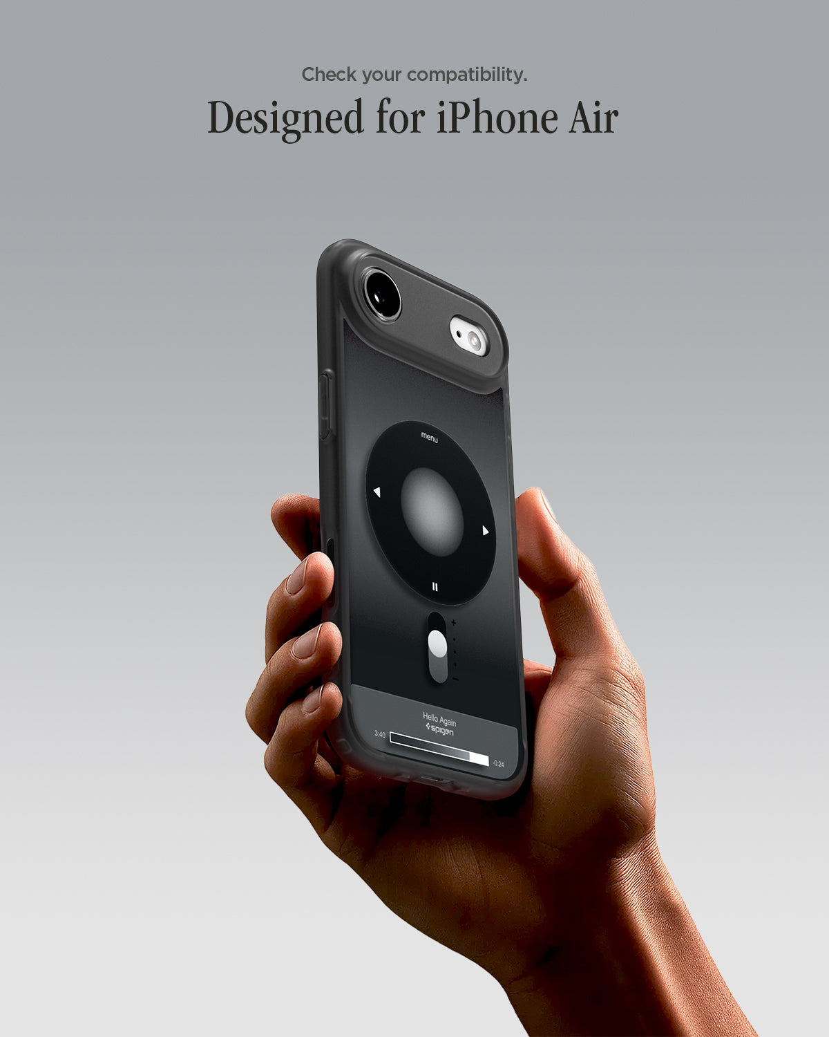 ACS10061 - iPhone 17 Air Ultra Hybrid Classic (MagFit) in Classic Black showing check your compatibility.