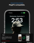 ACS10057 - iPhone 17 Air Ultra Hybrid Zero One (MagFit) in Zero One Natural Titanium showing secure and strong connection. magfit compatible. unlock your daily carry with magfit to unlock the spigen ecosystem.