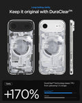 ACS10056 - iPhone 17 Air Ultra Hybrid Zero One (MagFit) in Zero One White showing long lasting clarity. keep it original with dura clear.