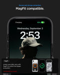 ACS10056 - iPhone 17 Air Ultra Hybrid Zero One (MagFit) in Zero One White showing secure and strong connection. magfit compatible. unlock your daily carry with magfit to unlock the spigen ecosystem.