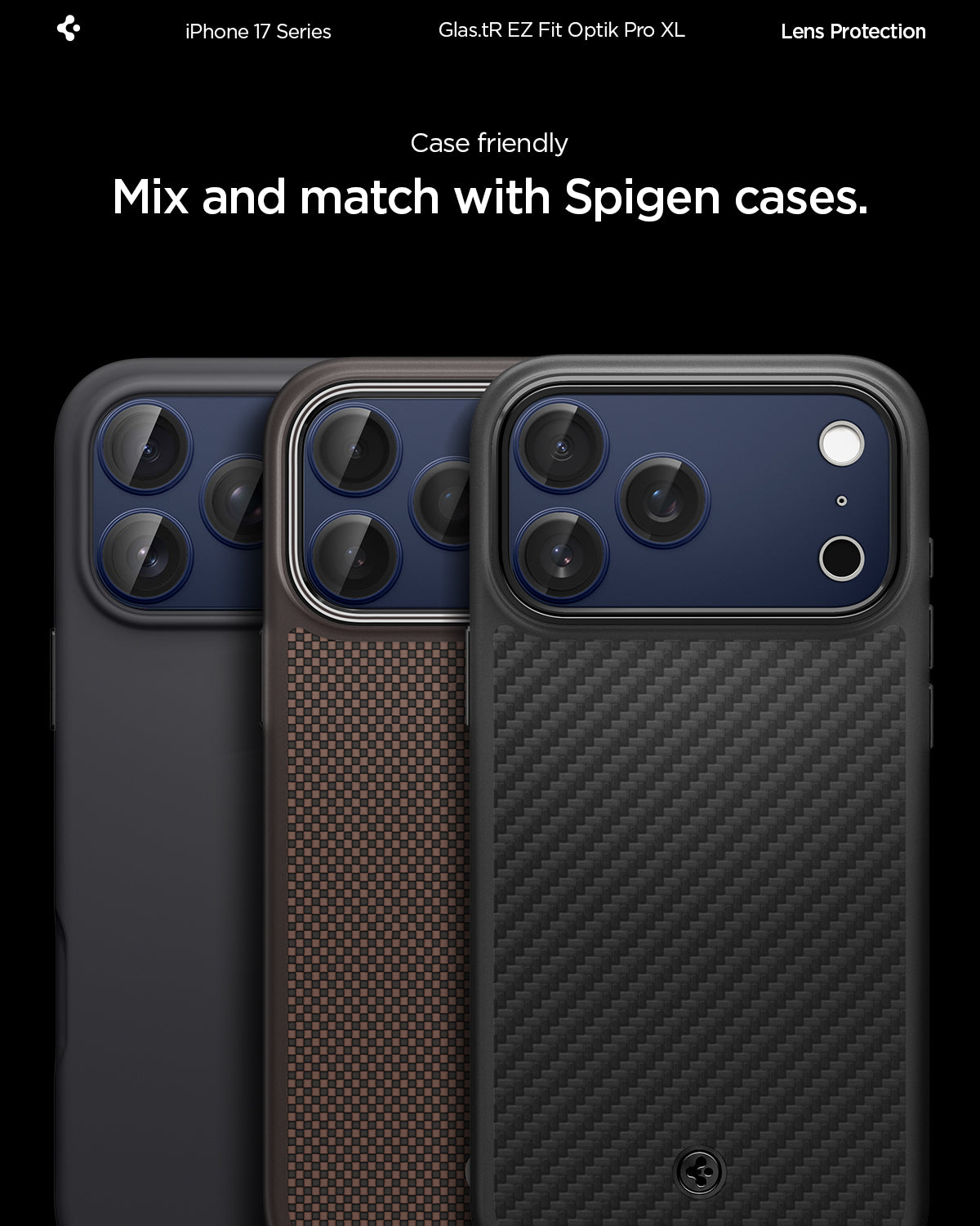 AGL10651 - iPhone 17 Pro Max Optik Pro XL EZ Fit Lens Protector in blue