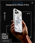 ACS10071 - iPhone 17 Pro Case Ultra Hybrid Zero One (MagFit) in Zero One White showing check your compatibility. ultra hybrid magfit